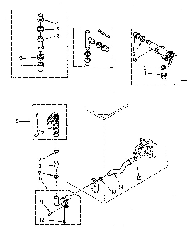 Kenmore 11083372720 water system parts (non-suds only) diagram