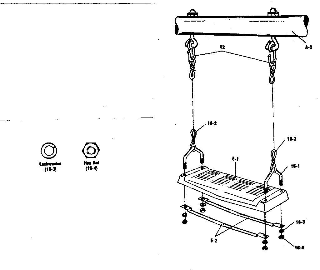 Sears 51272526-85 swing hardware bag #97202 diagram