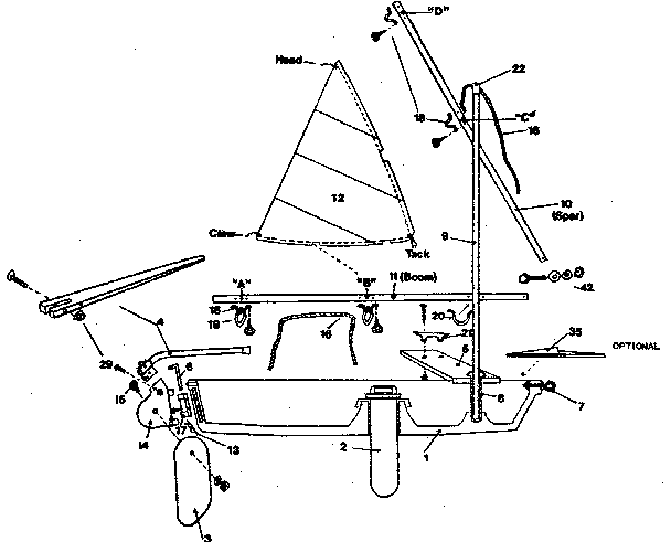 Sea-Snark 10-0020-8 sailboat parts diagram
