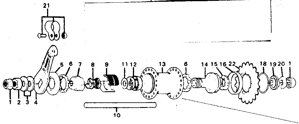 Sears 502479960 shimano rear hub diagram