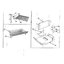 Kenmore 155842882 barbecue grid, grate with legs, heat shield kit diagram