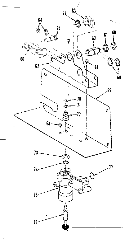 Kenmore 6253451 adaptor and cam assembly diagram