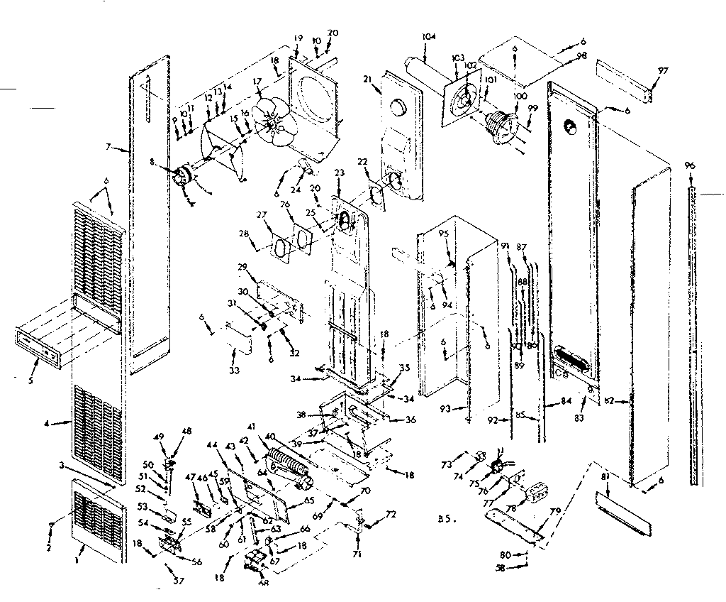 Kenmore 86773641 unit parts diagram
