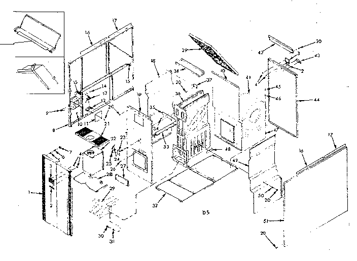 Kenmore 86776186 furnace assembly diagram