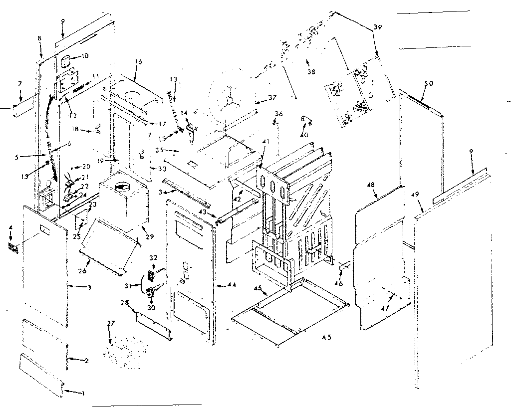 Kenmore 867766821 furnace assembly diagram
