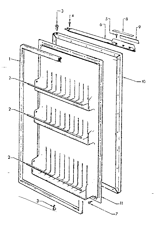 Kenmore 1066594130 door parts diagram