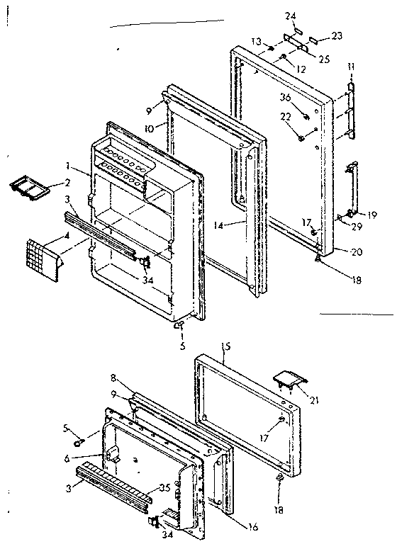 Kenmore 1066685421 door parts diagram