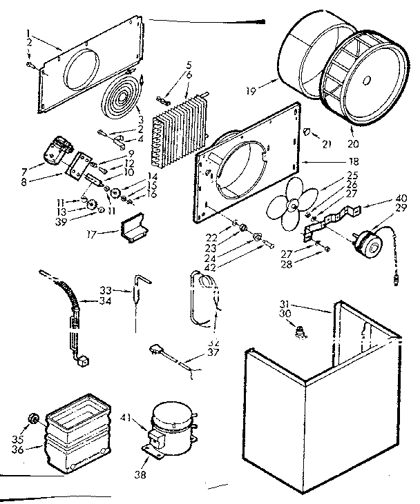 Kenmore 106639500 cabinet and unit parts diagram