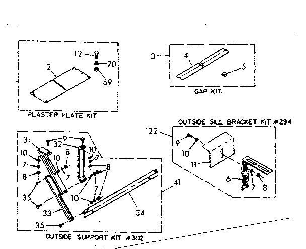 Kenmore 10668131 accessory kit parts diagram