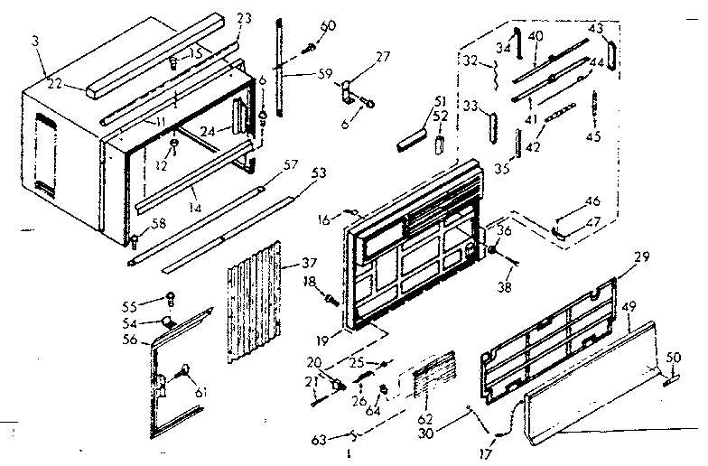 Kenmore 10668131 cabinet parts diagram