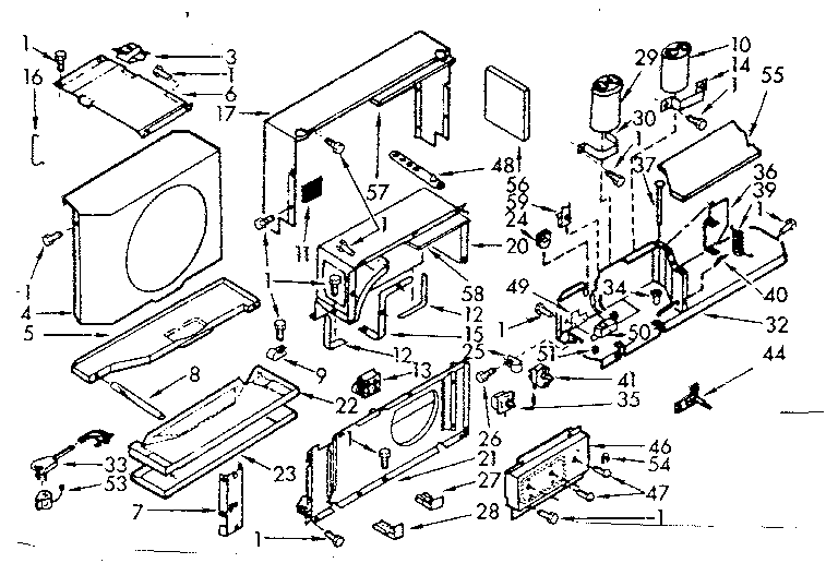 Kenmore 10670210 air flow parts diagram