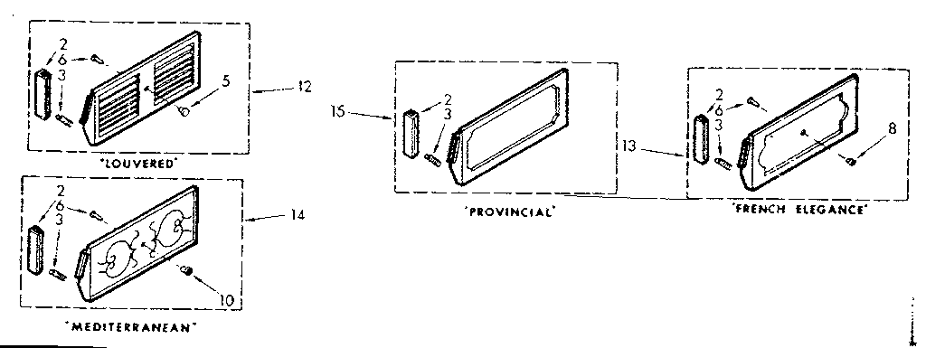 Kenmore 10670210 accessory decorator panel kit parts diagram