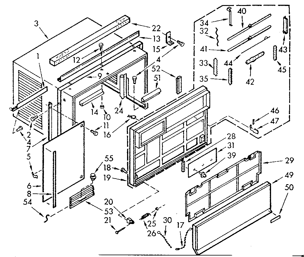 Kenmore 10670210 cabinet parts diagram