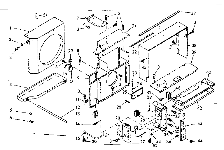 Kenmore 10670221 air flow parts diagram
