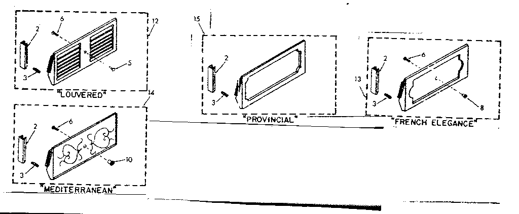 Kenmore 10670221 accessory decorator panel kits diagram