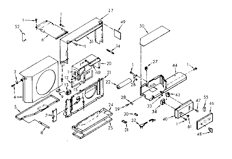 Kenmore 10670600 air flow parts diagram