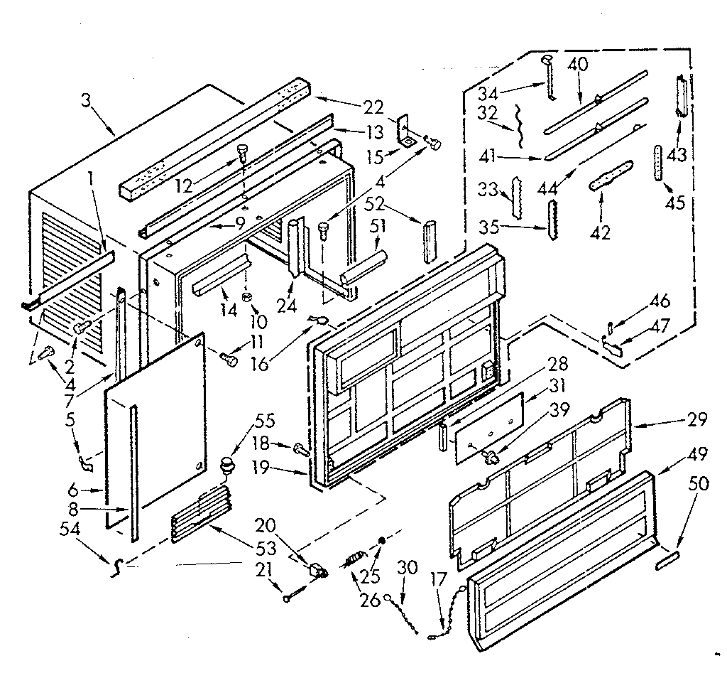 Kenmore 10670770 cabinet parts diagram