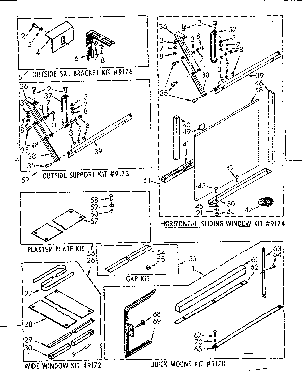 Kenmore 10670770 accessory kit parts diagram