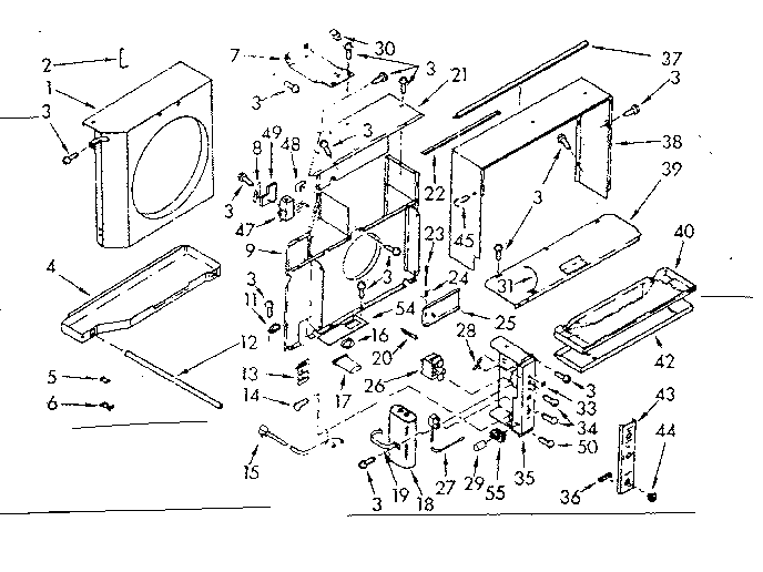 Kenmore 10670780 air flow parts diagram