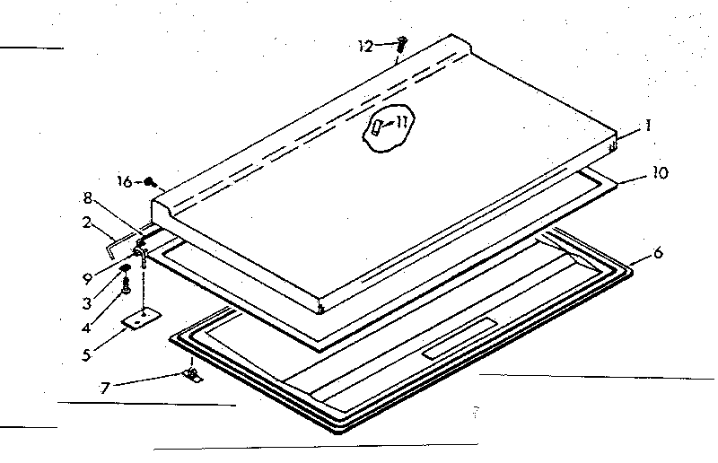 Kenmore 198710120 door parts diagram