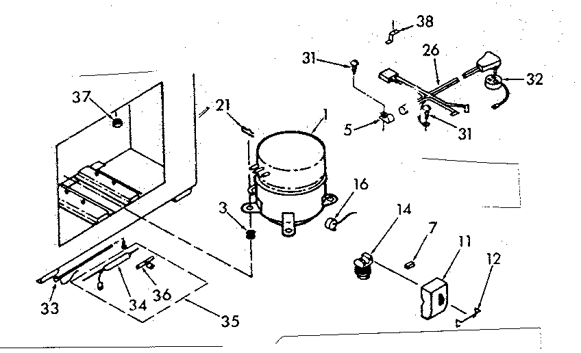Kenmore 198710120 unit parts diagram