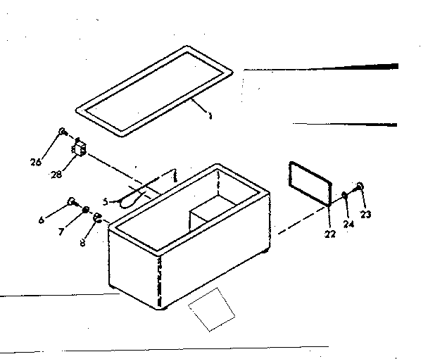 Kenmore 198710600 cabinet parts diagram