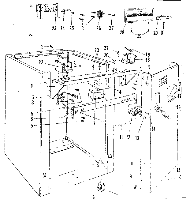 Kenmore 58771431 frame details diagram