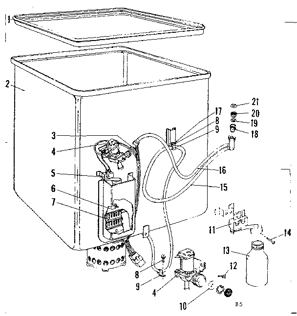 Kenmore 58771431 tub details diagram