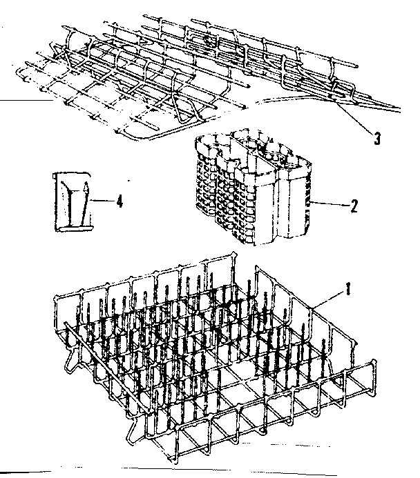 Kenmore 58771431 rack assemblies diagram