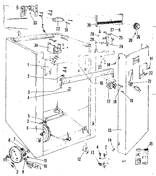 Kenmore 58771461 frame details diagram