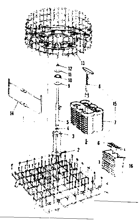 Kenmore 58771461 rack assemblies diagram