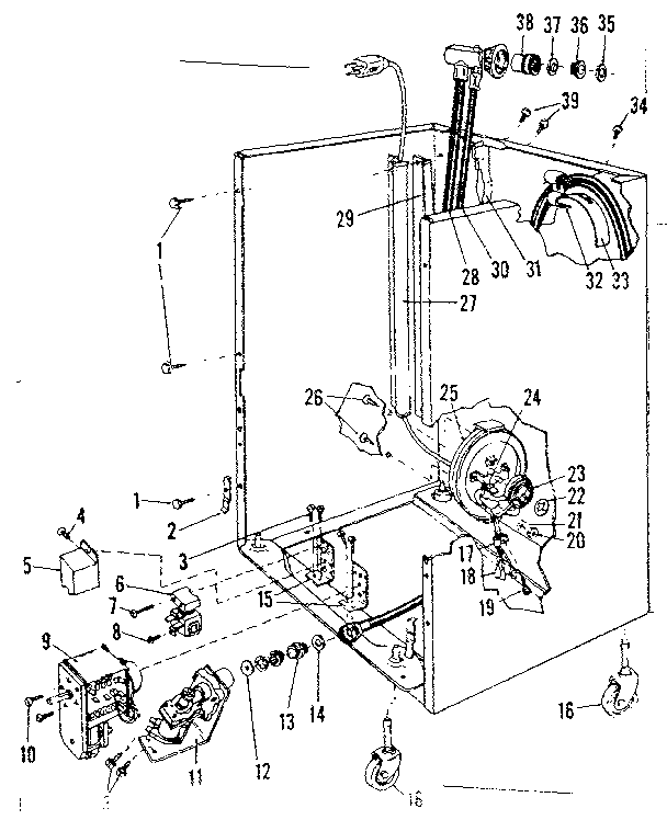Kenmore 58771551 frame details diagram