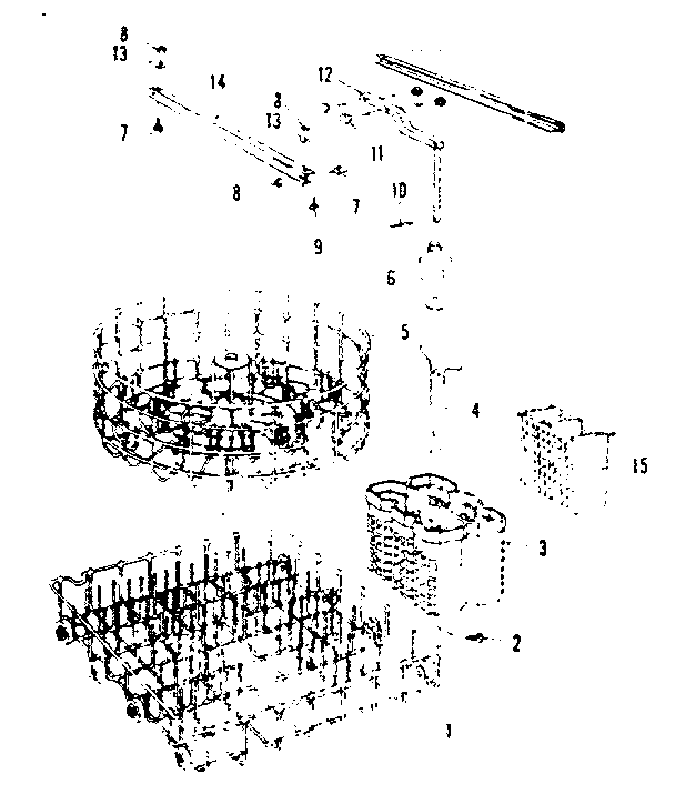 Kenmore 58771551 rack assemblies diagram