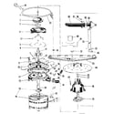 Kenmore 58771621 motor-heater & spray arm details diagram