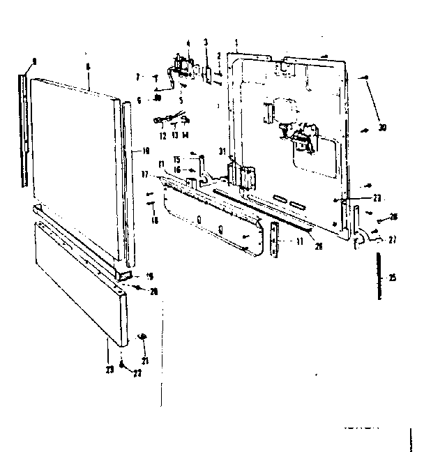 Kenmore 58771621 door details diagram