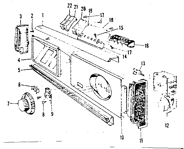Kenmore 58771621 control panel details diagram