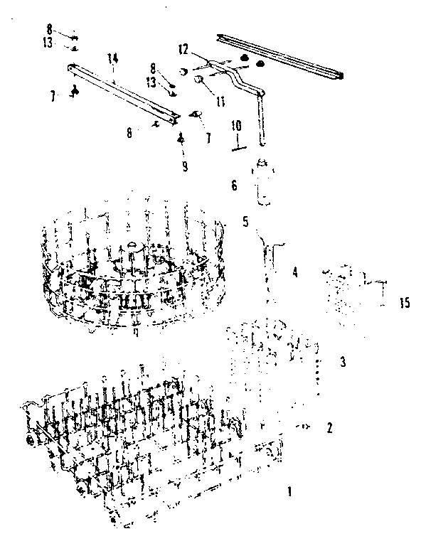 Kenmore 58771621 rack assemblies diagram