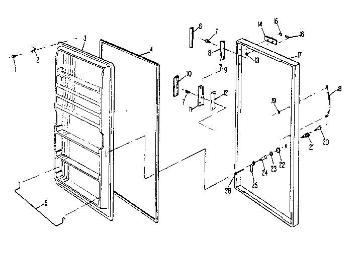 Kenmore 757628920 door parts diagram