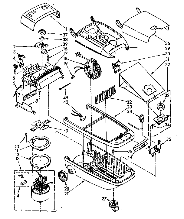 Kenmore 1162641380 vacuum cleaner parts diagram