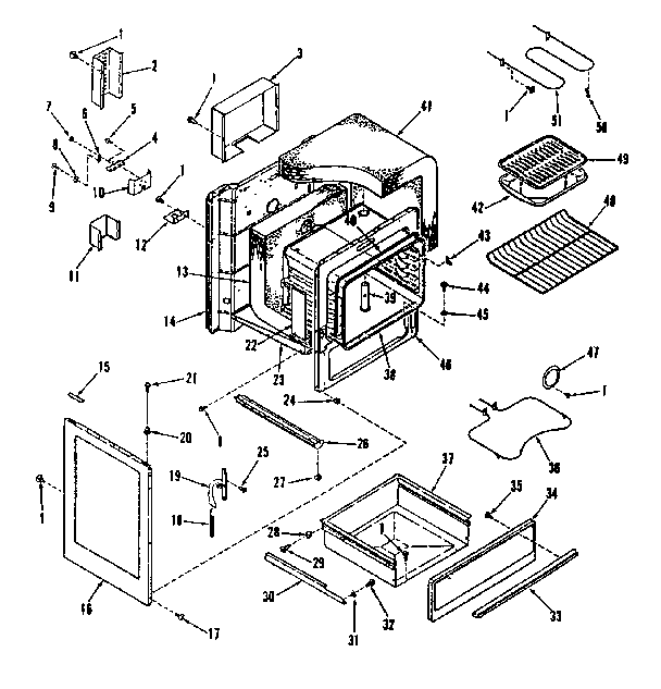 Kenmore 9116208710 body section diagram