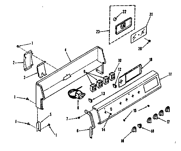 Kenmore 9119148710 backguard section diagram