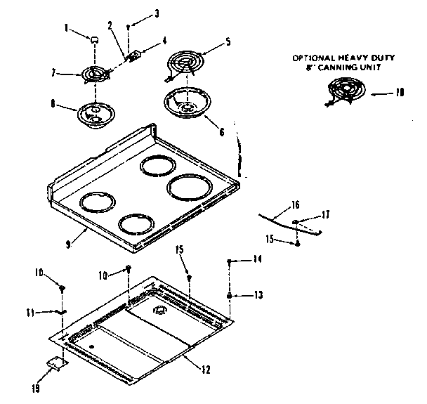 Kenmore 9119148710 main section diagram