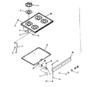 Kenmore 9117278710 main top section diagram