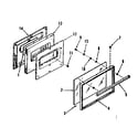 Kenmore 9117278710 oven door section diagram