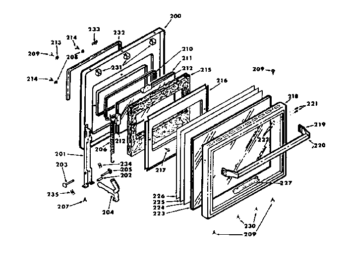 Kenmore 6284538212 door diagram