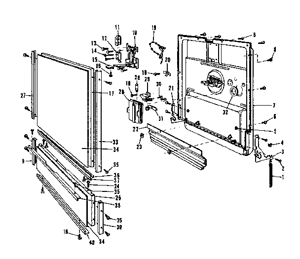 Kenmore 5871536580 door details diagram