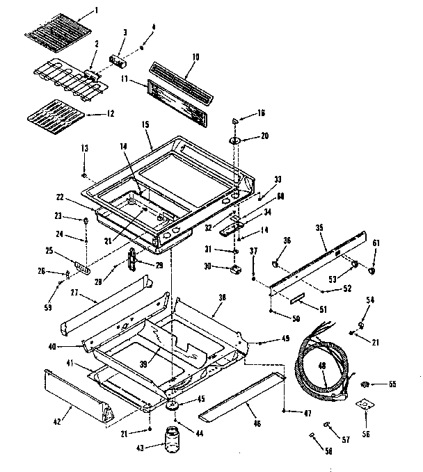 Kenmore 9114398690 main top section diagram