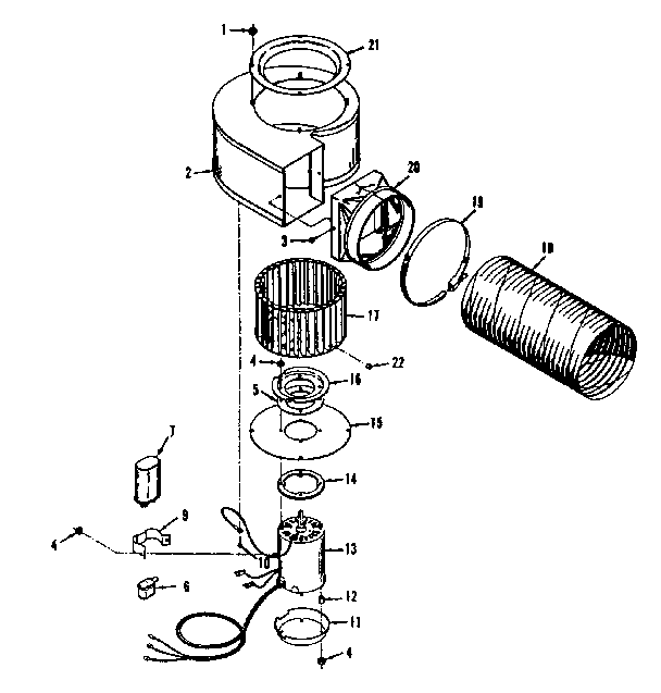 Kenmore 9114398690 blower section diagram