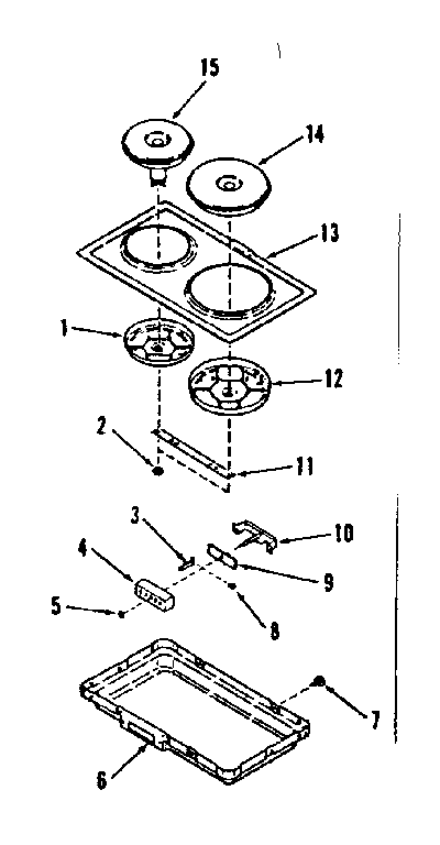 Kenmore 9114398690 electric hob element module kit 4998530 & 4998630 diagram