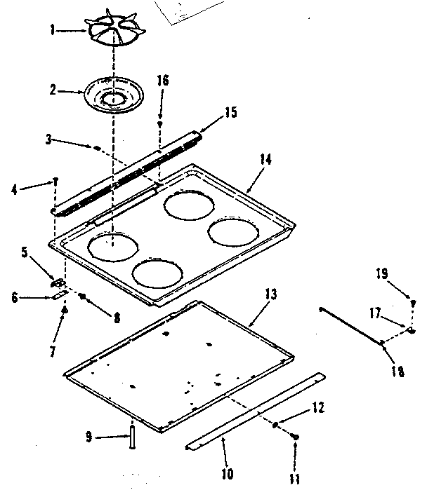 Kenmore 2783548690 main top diagram